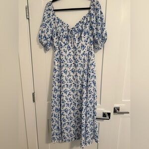 Baltic Born Blue and White Floral Maxi Dress